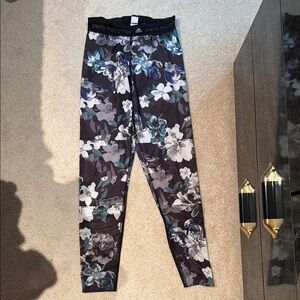 Stella McCartney x Adidas Floral Leggings - Gray and Green Floral XS